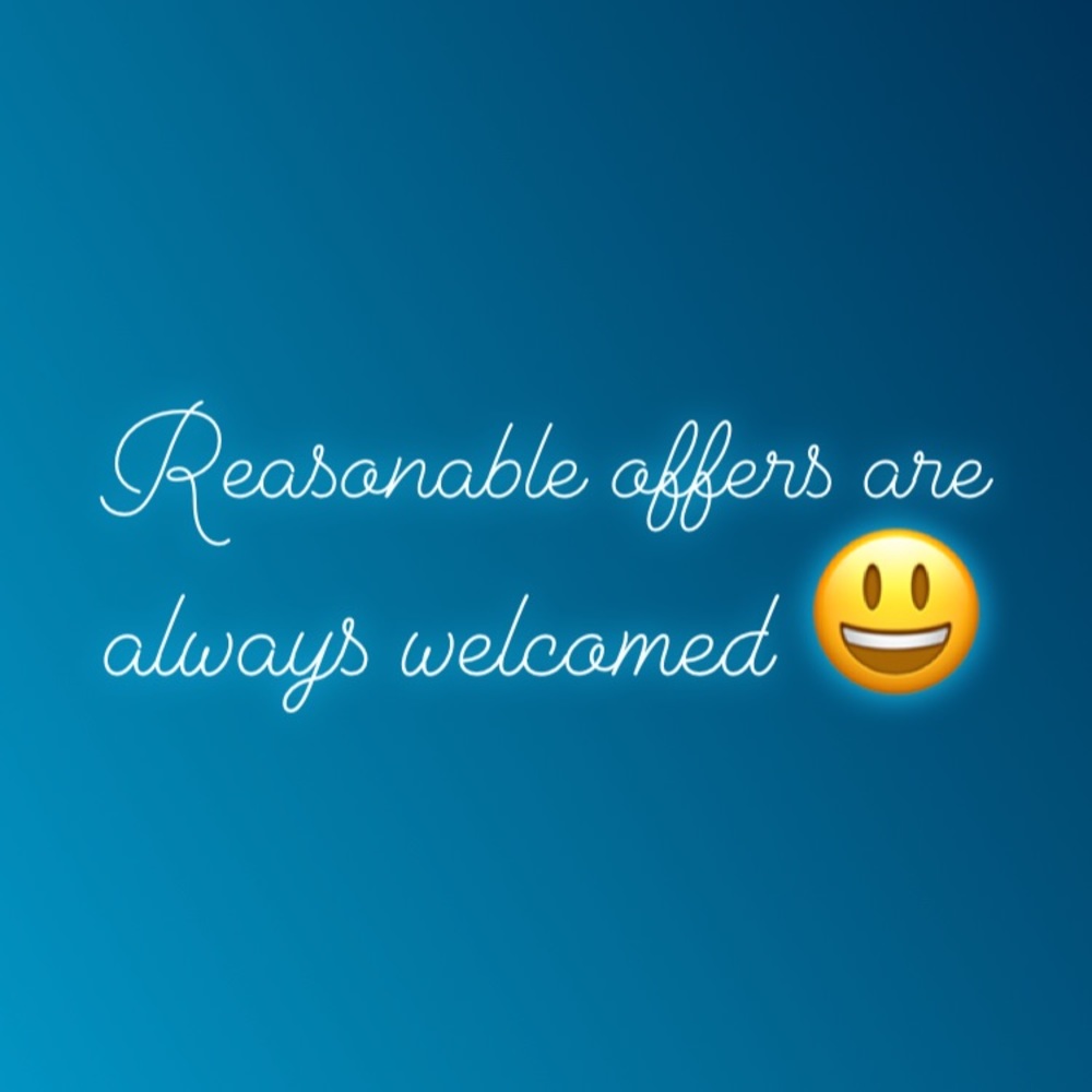 Reasonable offers are always welcomed
